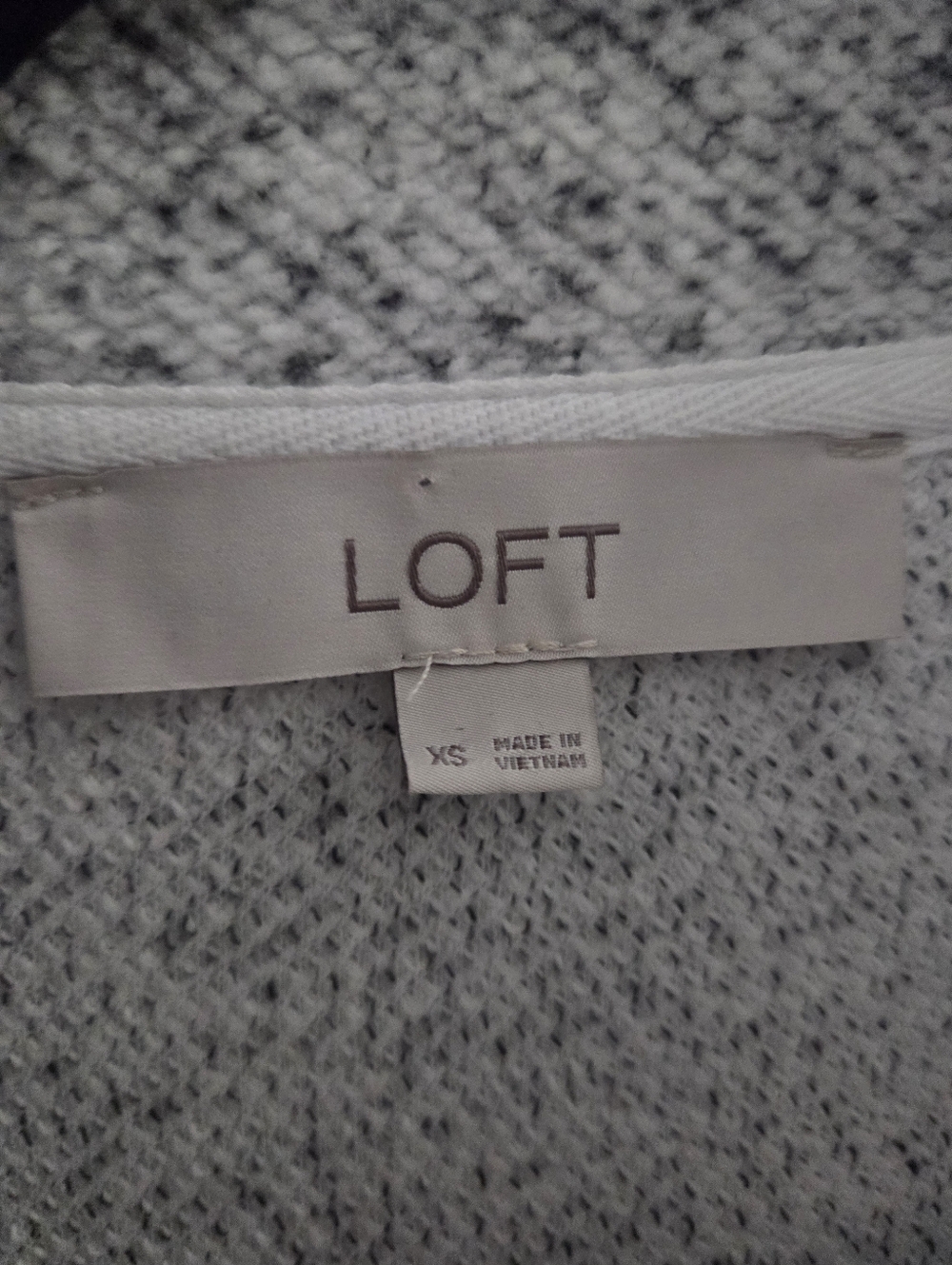 LOFT Women's Gray Open-Front Knit Sweater Cardigan Size XS - Picture 2 of 14
